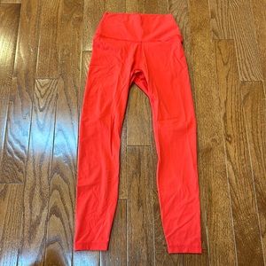 CRZ yoga leggings, dark red (very vibrant in person), size small, 25 inch inseam